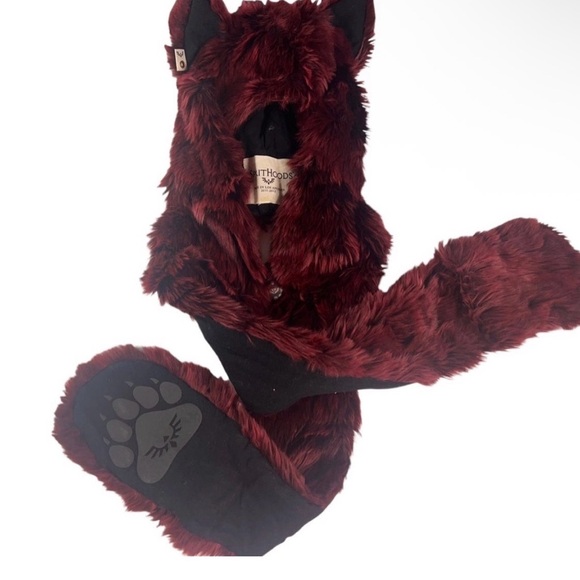 SpiritHoods Rave Hood Rare Red Dragon Wolf - Picture 12 of 12